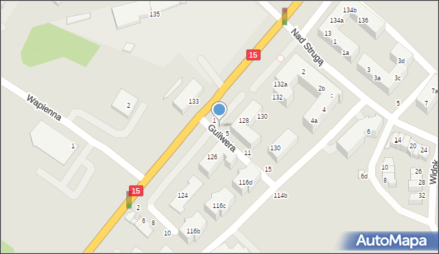 Toruń, Guliwera, 3, mapa Torunia