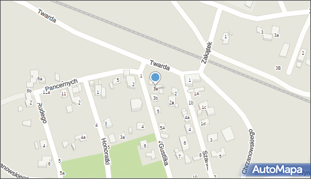 Toruń, Gustlika, 3a, mapa Torunia