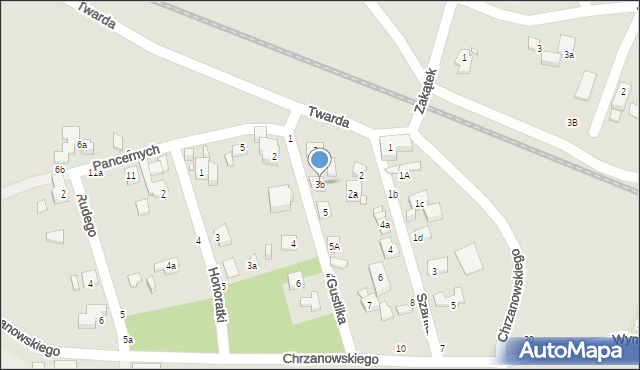 Toruń, Gustlika, 3b, mapa Torunia