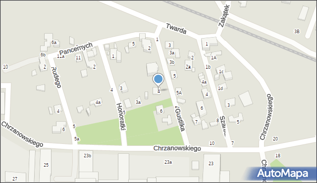 Toruń, Gustlika, 4, mapa Torunia