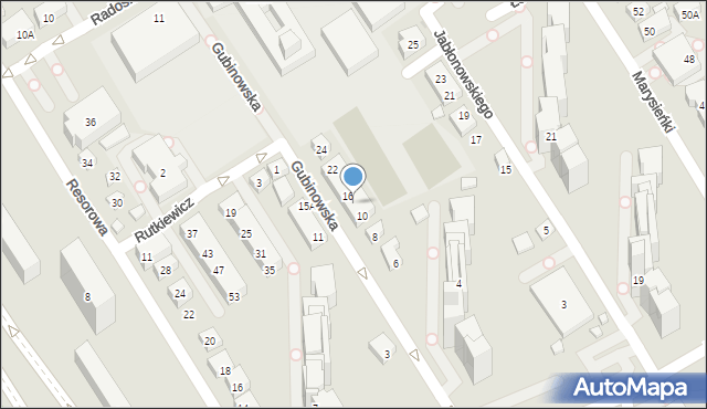 Warszawa, Gubinowska, 14, mapa Warszawy