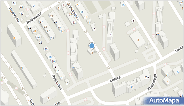 Warszawa, Gubinowska, 3, mapa Warszawy