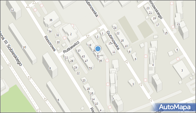 Warszawa, Gubinowska, 31, mapa Warszawy