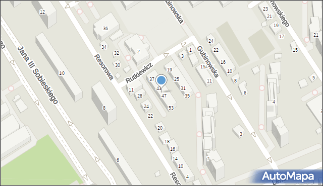 Warszawa, Gubinowska, 45, mapa Warszawy