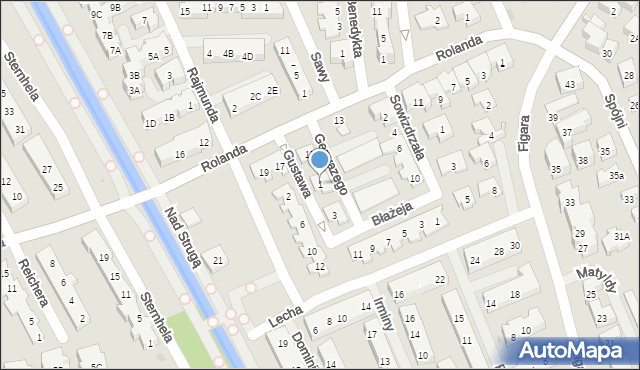 Warszawa, Gustawa, 1, mapa Warszawy