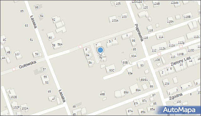Warszawa, Gułowska, 7b, mapa Warszawy