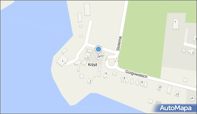 Wdzydze, Gulgowskich Teodory i Izydora, 1A, mapa Wdzydze