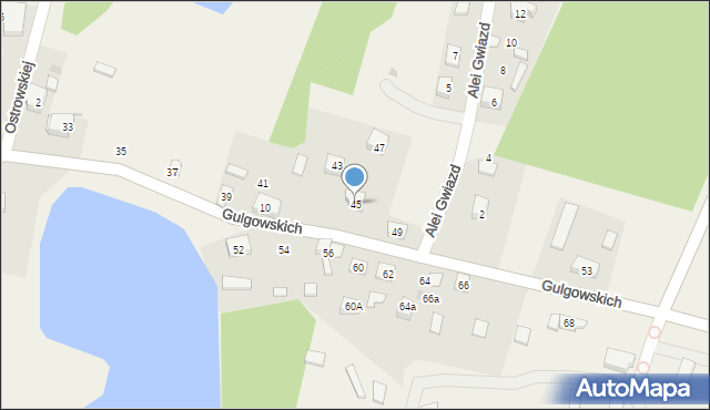 Wdzydze, Gulgowskich Teodory i Izydora, 45, mapa Wdzydze