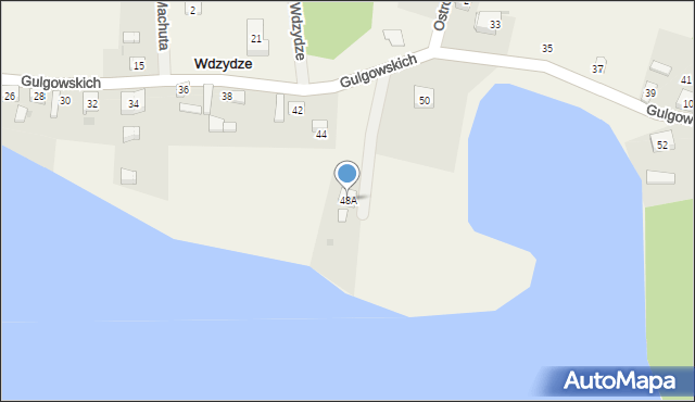 Wdzydze, Gulgowskich Teodory i Izydora, 48A, mapa Wdzydze