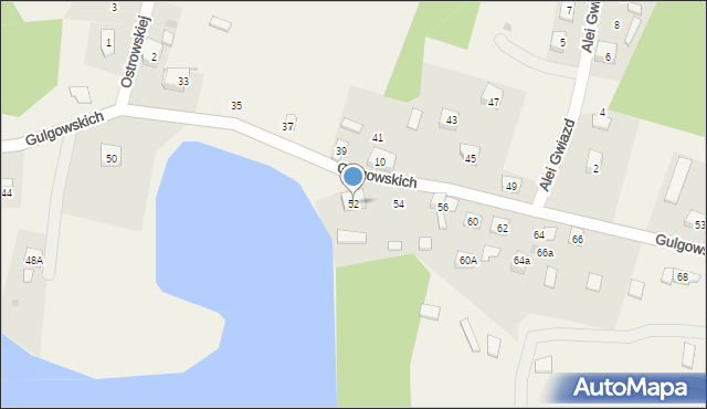 Wdzydze, Gulgowskich Teodory i Izydora, 52, mapa Wdzydze