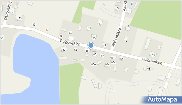 Wdzydze, Gulgowskich Teodory i Izydora, 58, mapa Wdzydze