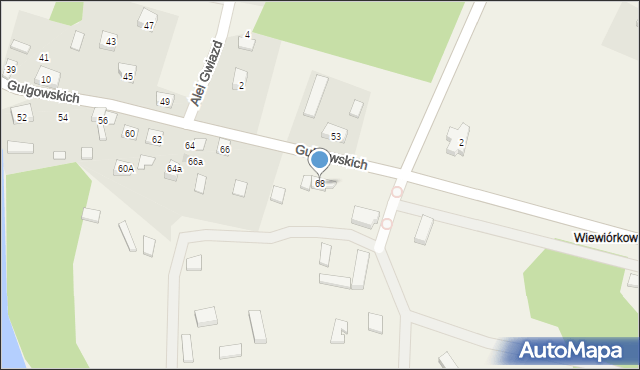 Wdzydze, Gulgowskich Teodory i Izydora, 68, mapa Wdzydze