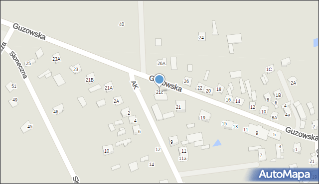 Wiskitki, Guzowska, 21c, mapa Wiskitki