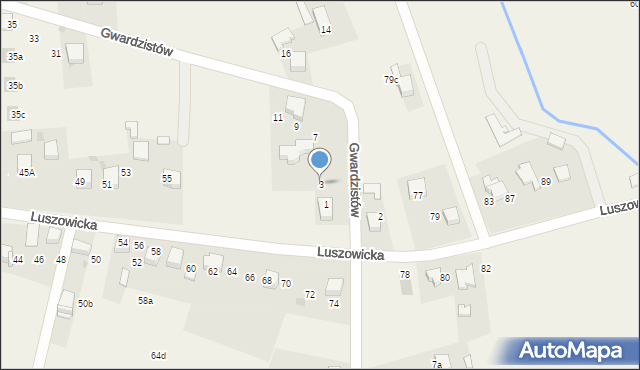 Balin, Gwardzistów, 3, mapa Balin