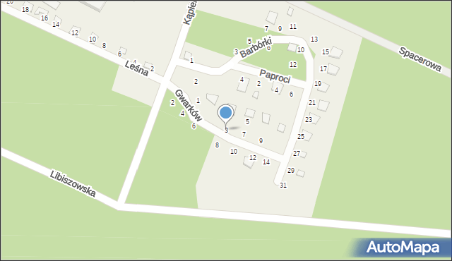 Białka, Gwarków, 3, mapa Białka