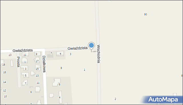 Bieniewice, Gwiaździsta, 1, mapa Bieniewice