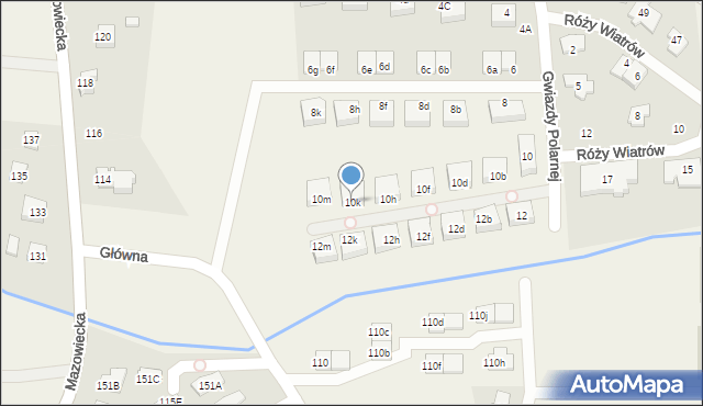 Bobrowiec, Gwiazdy Polarnej, 10k, mapa Bobrowiec