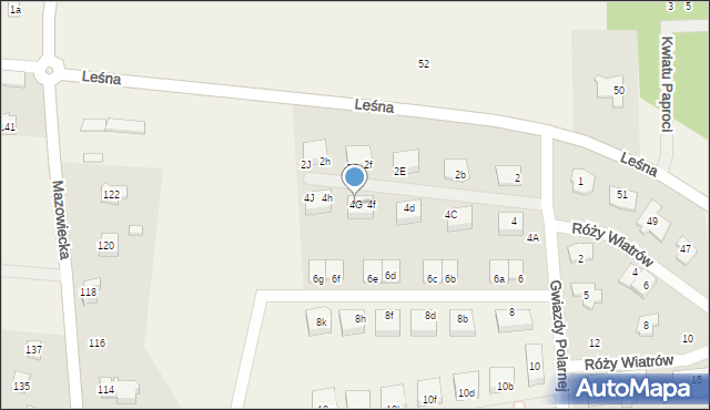 Bobrowiec, Gwiazdy Polarnej, 4G, mapa Bobrowiec
