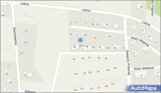 Bobrowiec, Gwiazdy Polarnej, 6f, mapa Bobrowiec