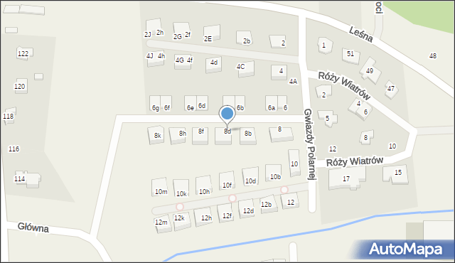 Bobrowiec, Gwiazdy Polarnej, 8d, mapa Bobrowiec