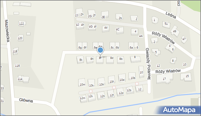 Bobrowiec, Gwiazdy Polarnej, 8f, mapa Bobrowiec