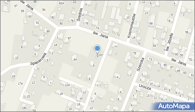 Bojszowy, Gwardzistów, 4, mapa Bojszowy