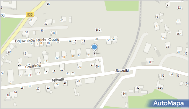 Brzeszcze, Gwarków, 2, mapa Brzeszcze