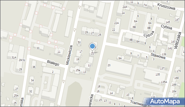 Bytom, Gwarecka, 21, mapa Bytomia