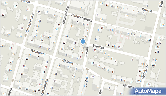 Bytom, Gwarecka, 5, mapa Bytomia