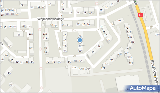 Bytom, Gwarków Tarnogórskich, 2C, mapa Bytomia