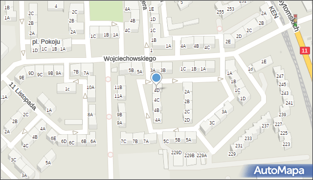 Bytom, Gwarków Tarnogórskich, 4D, mapa Bytomia