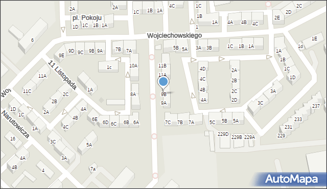 Bytom, Gwarków Tarnogórskich, 9B, mapa Bytomia