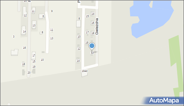 Cerekiew, Gwiezdna, 22, mapa Cerekiew