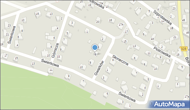 Chocianów, Gwarków, 6, mapa Chocianów