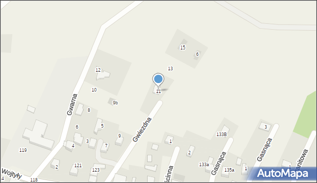 Czaniec, Gwiezdna, 11, mapa Czaniec
