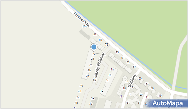 Dopiewiec, Gwiazdy Polarnej, 2e, mapa Dopiewiec