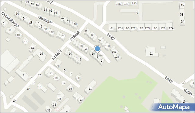 Gdańsk, Gwiazdowskiego Tadeusza, 6, mapa Gdańska