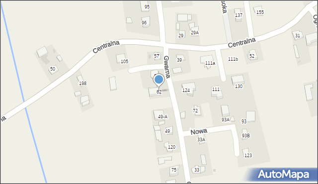 Głęboka, Gwarna, 4, mapa Głęboka