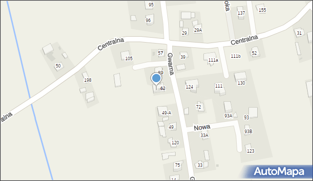 Głęboka, Gwarna, 6, mapa Głęboka