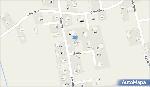 Głęboka, Gwarna, 7, mapa Głęboka