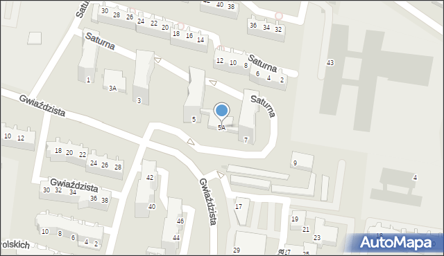 Głogów, Gwiaździsta, 5A, mapa Głogów