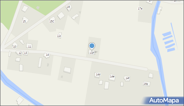 Gwda Wielka, Gwda Wielka, 11f, mapa Gwda Wielka