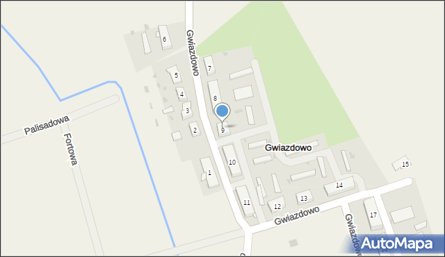 Gwiazdowo, Gwiazdowo, 9, mapa Gwiazdowo