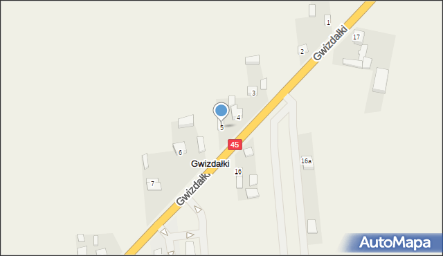 Gwizdałki, Gwizdałki, 5, mapa Gwizdałki