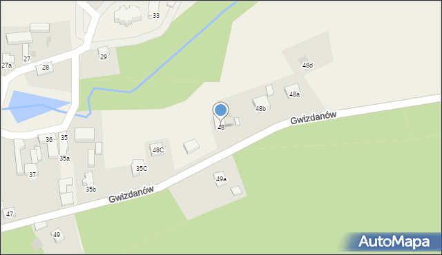 Gwizdanów, Gwizdanów, 48, mapa Gwizdanów