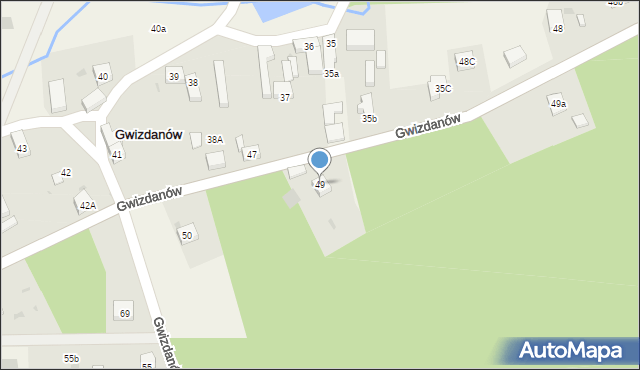 Gwizdanów, Gwizdanów, 49, mapa Gwizdanów