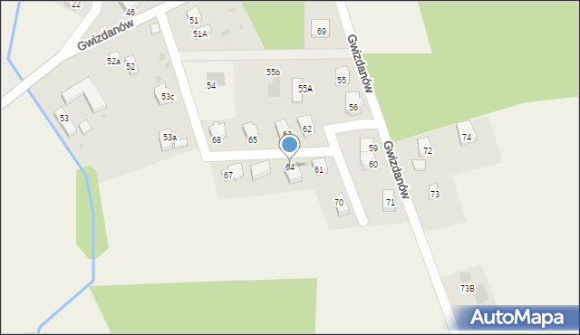 Gwizdanów, Gwizdanów, 64, mapa Gwizdanów