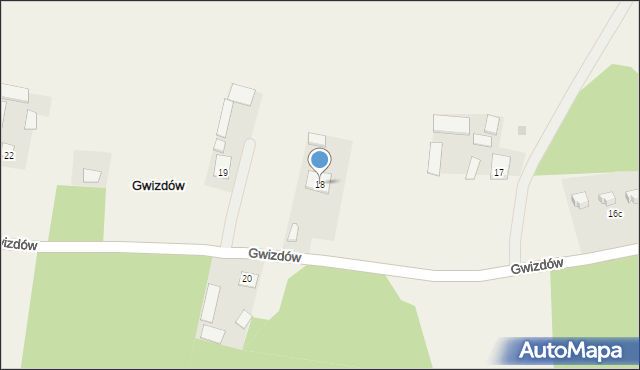Gwizdów, Gwizdów, 18, mapa Gwizdów