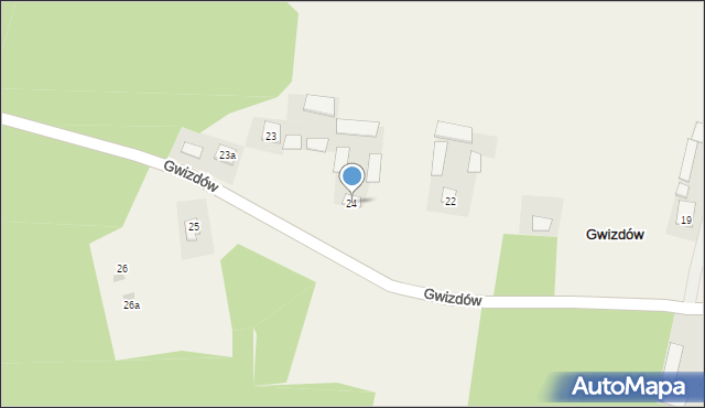 Gwizdów, Gwizdów, 24, mapa Gwizdów