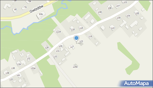 Gwizdów, Gwizdów, 125, mapa Gwizdów